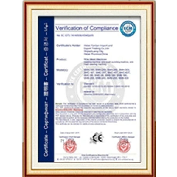 چین Dongguan Zhaoyi Hardware Products Co., LTD. گواهینامه ها